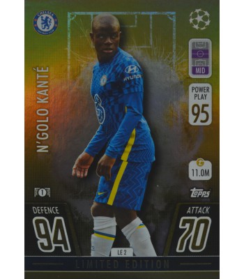 Topps Match Attax Champions League 2021/2022 GOLD Limited Edition N'Golo Kanté (Chelsea)